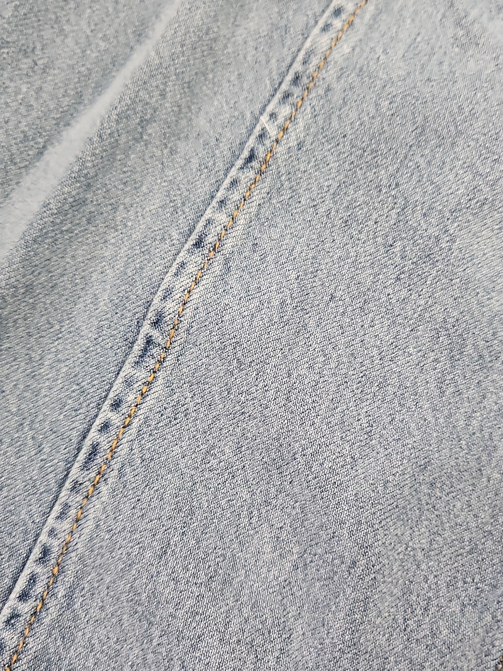 Light Wash Denim Cargo Jeans Slitted Bottom - Picture 4 of 6